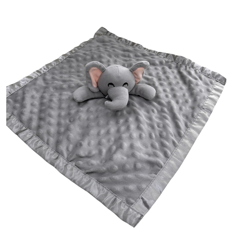 Pro Goleem Elephant Lovey Security Blanket 16x16 Gray Plush Stuffed Animal Toy